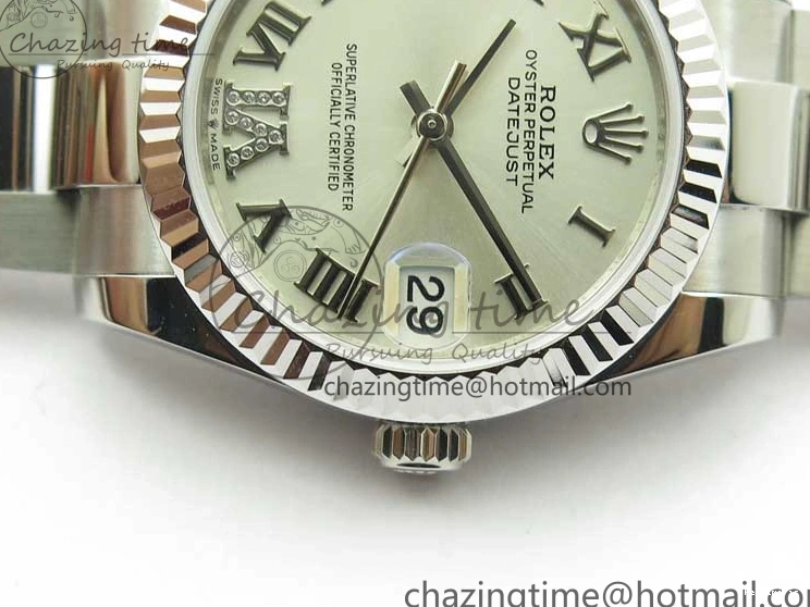 0107 Datejust 31mm 278271 SS BP Maker Best Edition Silver Roman Dial on Oyster Bracelet Trendy 2746